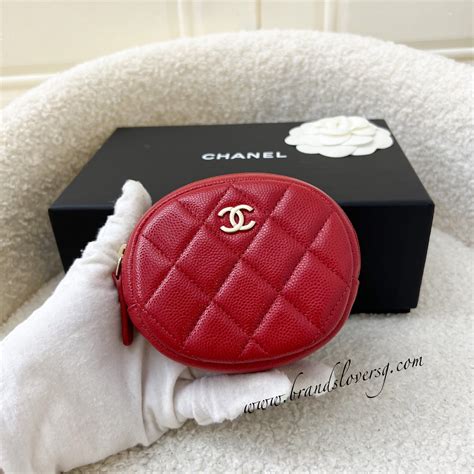 chanel round coin purse